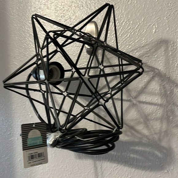 Black Metal Cage Pendant Light - Picture 3 of 6